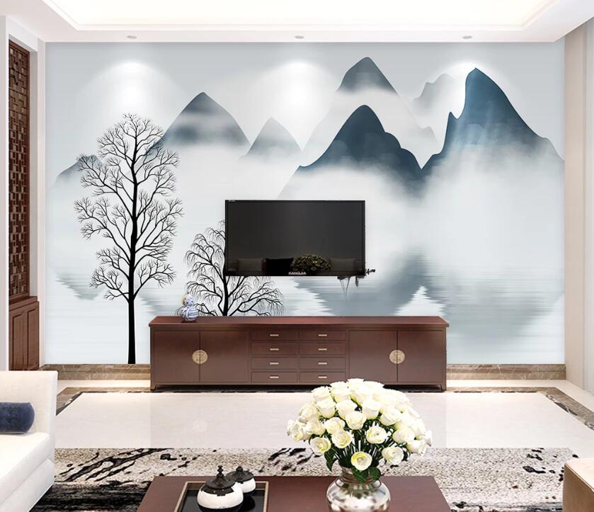 3D Cloud Mountain WC1804 Wall Murals