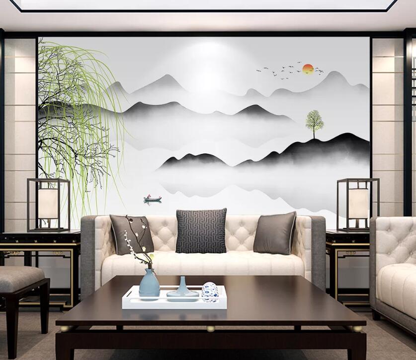 3D Misty Valley WC37 Wall Murals Wallpaper AJ Wallpaper 2