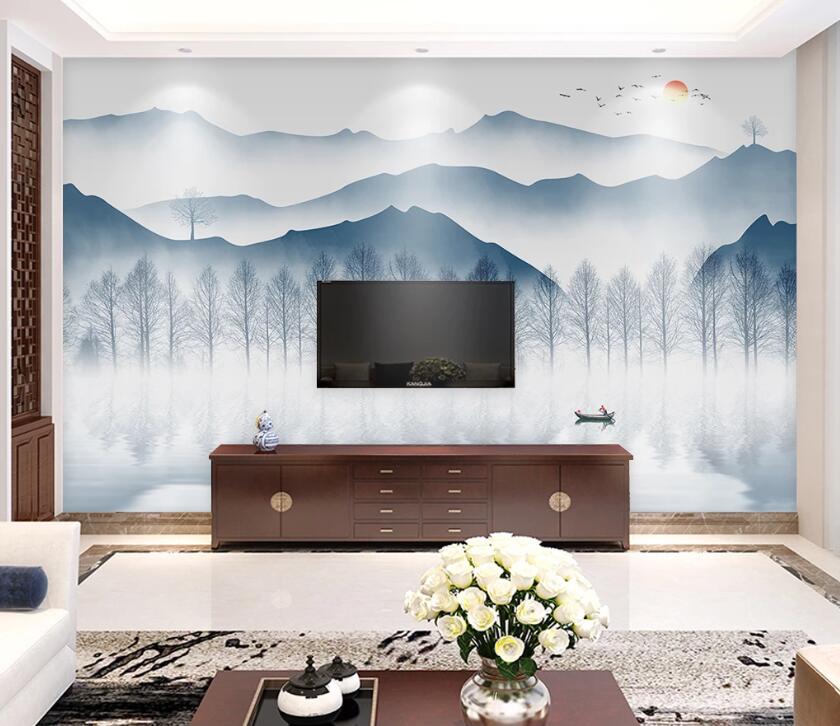 3D Misty Woods WC35 Wall Murals Wallpaper AJ Wallpaper 2