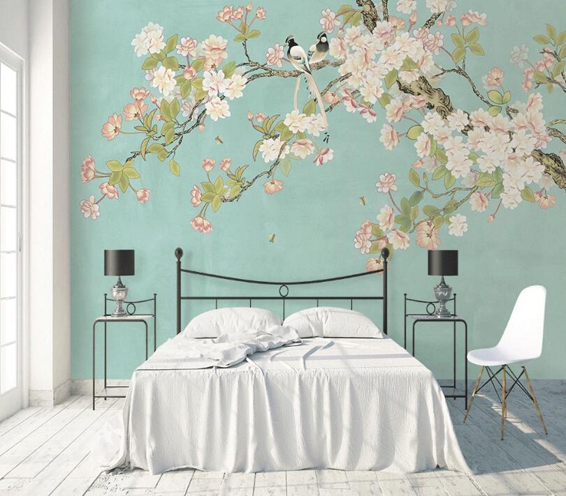 3D Branch Flower WC25 Wall Murals Wallpaper AJ Wallpaper 2