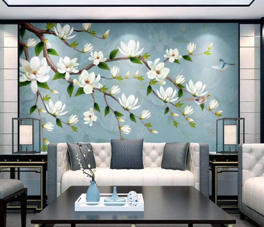 3D Branch Flower WC18 Wall Murals Wallpaper AJ Wallpaper 2