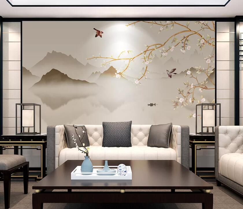 3D Mountain River WC72 Wall Murals Wallpaper AJ Wallpaper 2