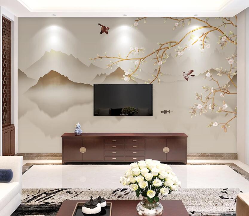 3D Mountain River WC72 Wall Murals Wallpaper AJ Wallpaper 2