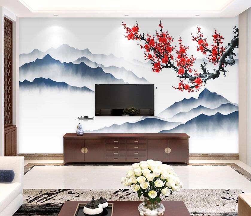 3D Mountain River WC71 Wall Murals Wallpaper AJ Wallpaper 2