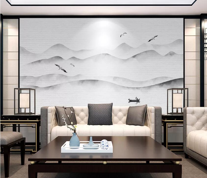 3D Misty Valley WG49 Wall Murals Wallpaper AJ Wallpaper 2