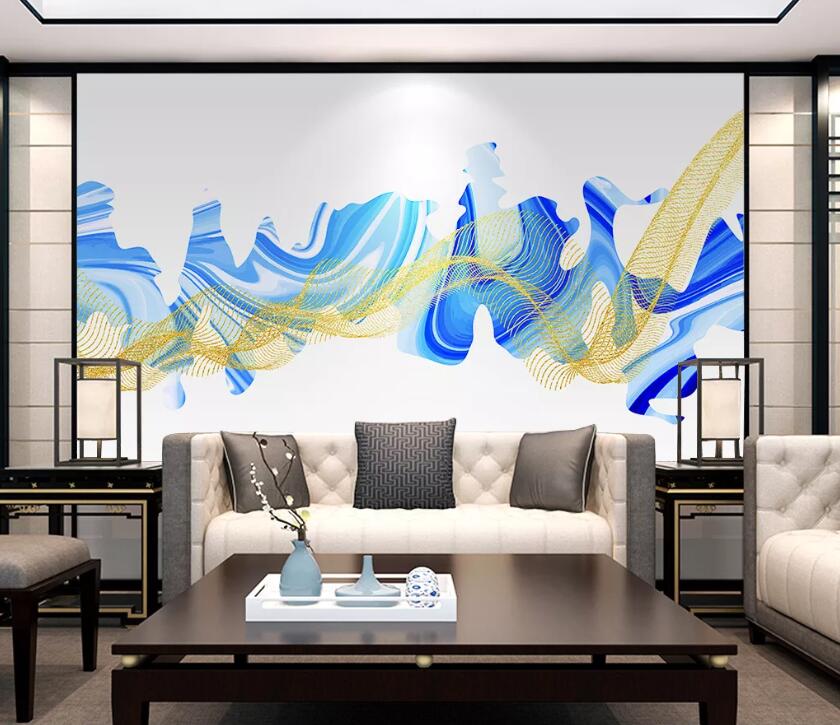 3D Blue Abstract WC1734 Wall Murals