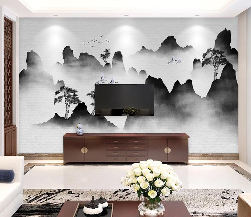 3D Misty Valley WC39 Wall Murals Wallpaper AJ Wallpaper 2