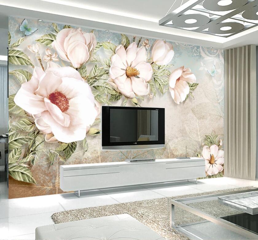 3D Pearl Flower WC81 Wall Murals Wallpaper AJ Wallpaper 2