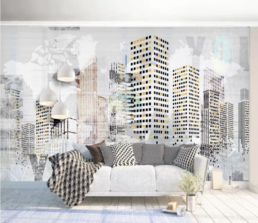 3D Abstract City WC78 Wall Murals Wallpaper AJ Wallpaper 2