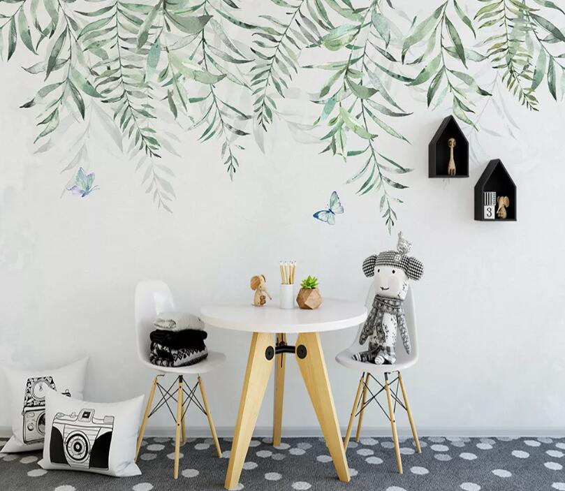 3D Bamboo Leaves WC1693 Wall Murals