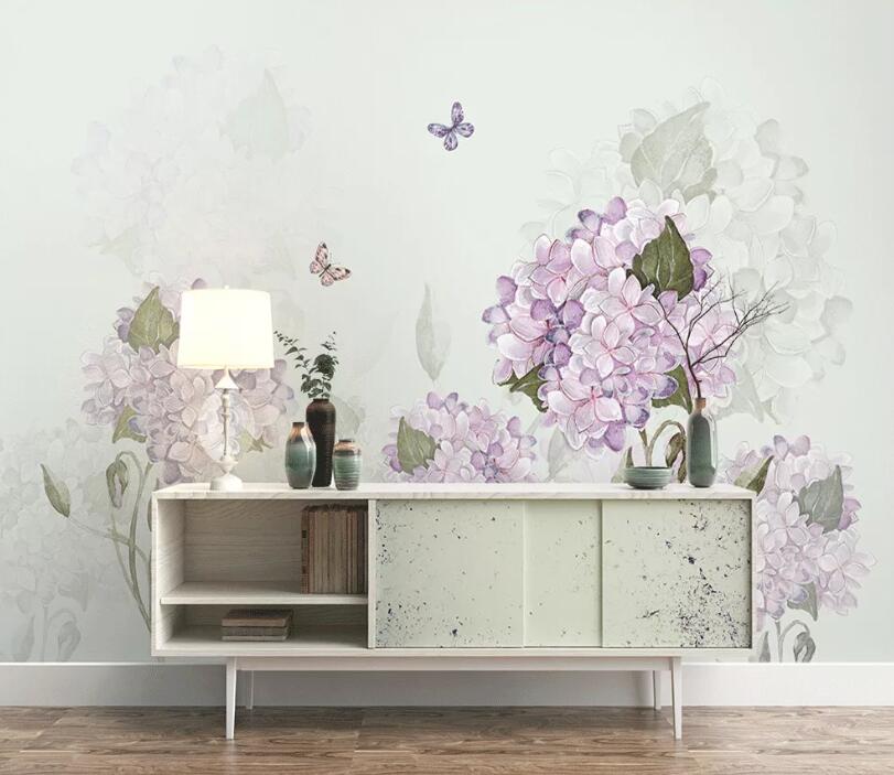 3D Colored Flowers WC49 Wall Murals Wallpaper AJ Wallpaper 2
