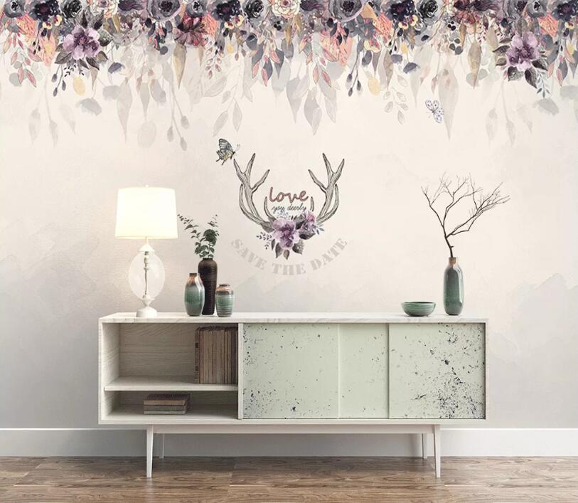 3D Colored Flowers WC48 Wall Murals Wallpaper AJ Wallpaper 2