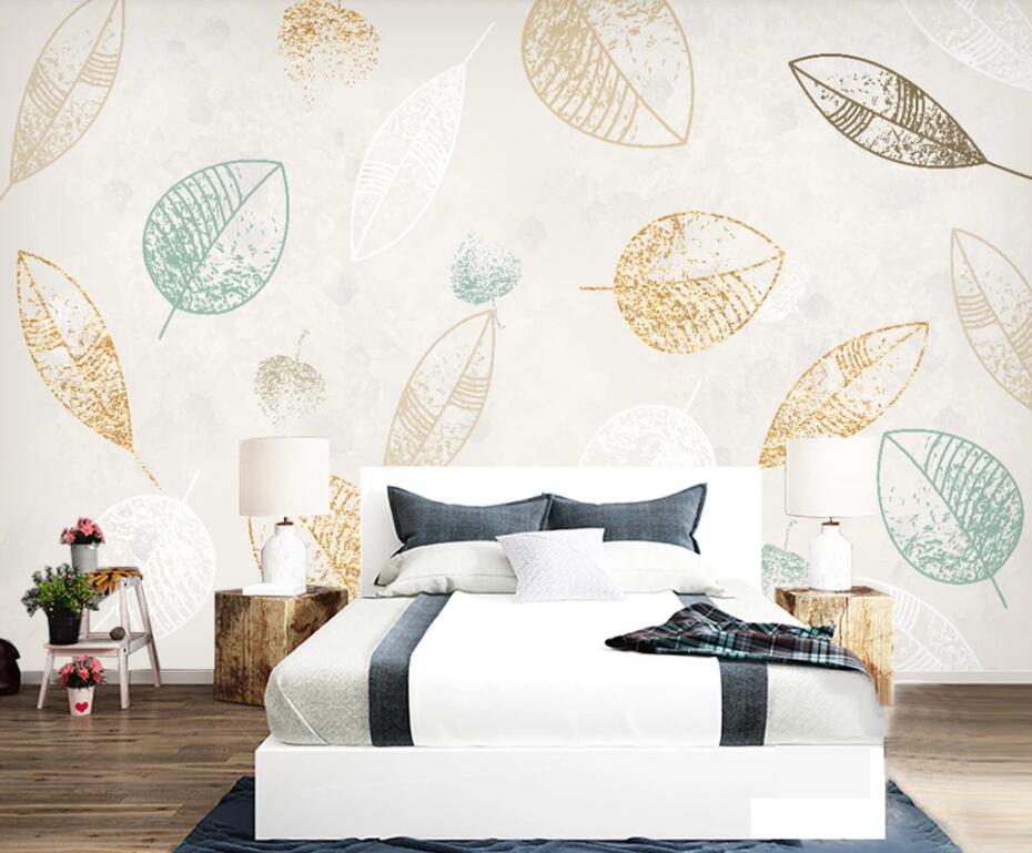 3D Colored Leaves WC36 Wall Murals Wallpaper AJ Wallpaper 2