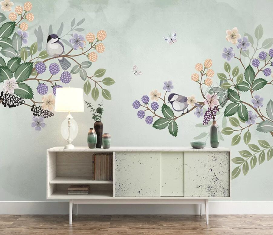 3D Colored Flowers WC35 Wall Murals Wallpaper AJ Wallpaper 2