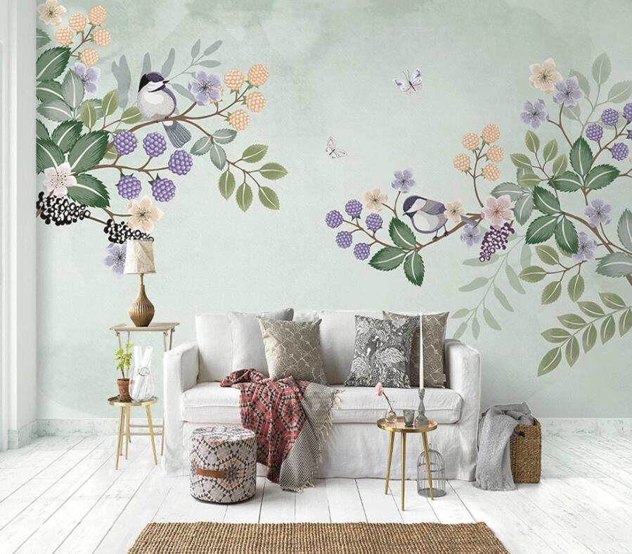 3D Colored Flowers WC35 Wall Murals Wallpaper AJ Wallpaper 2