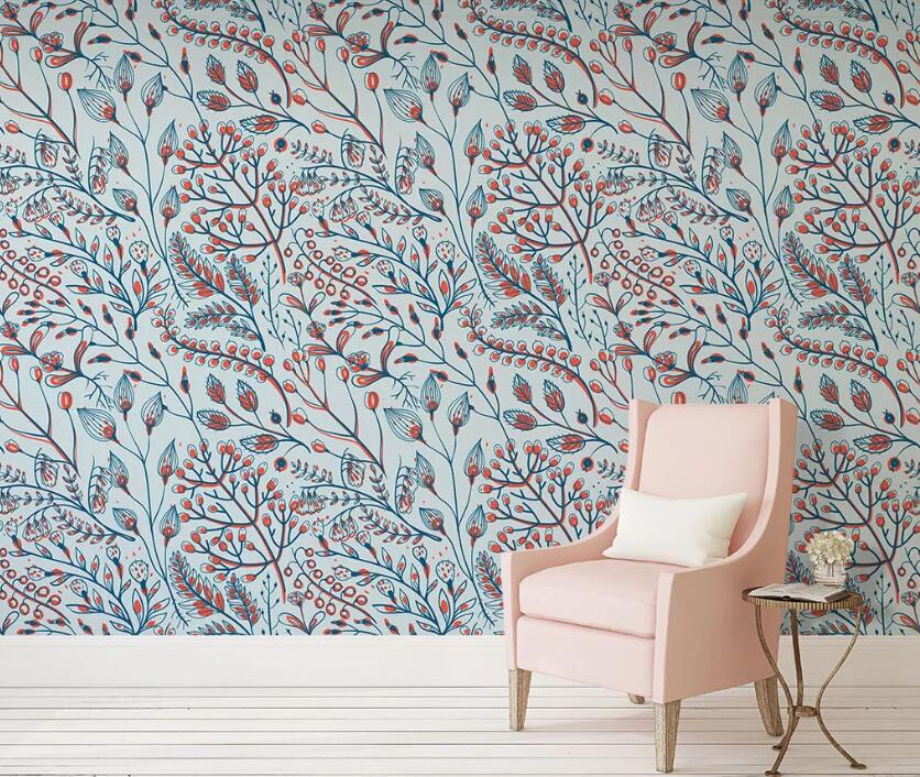 3D Leaves WC18 Wall Murals Wallpaper AJ Wallpaper 2