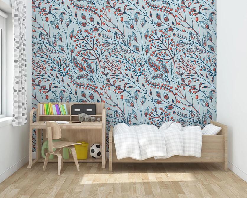 3D Leaves WC18 Wall Murals Wallpaper AJ Wallpaper 2