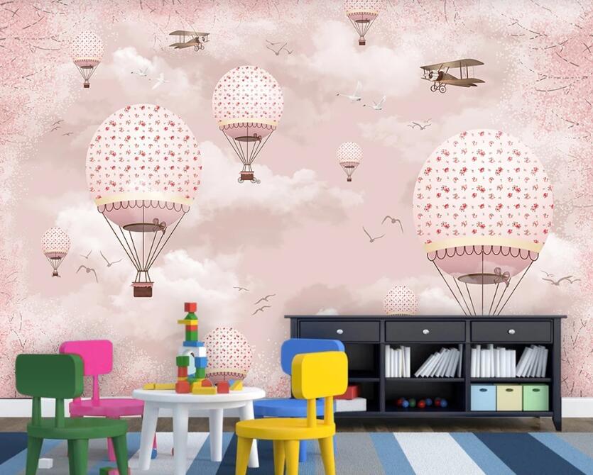 3D Hot Air Balloon WC1639 Wall Murals