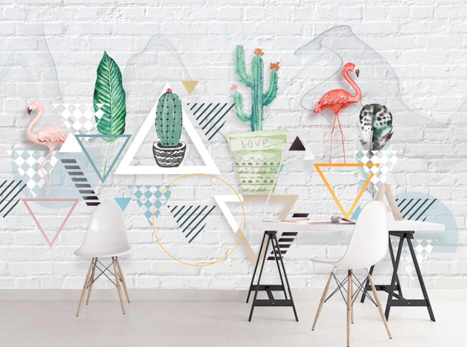 3D Green Plant WC97 Wall Murals Wallpaper AJ Wallpaper 2