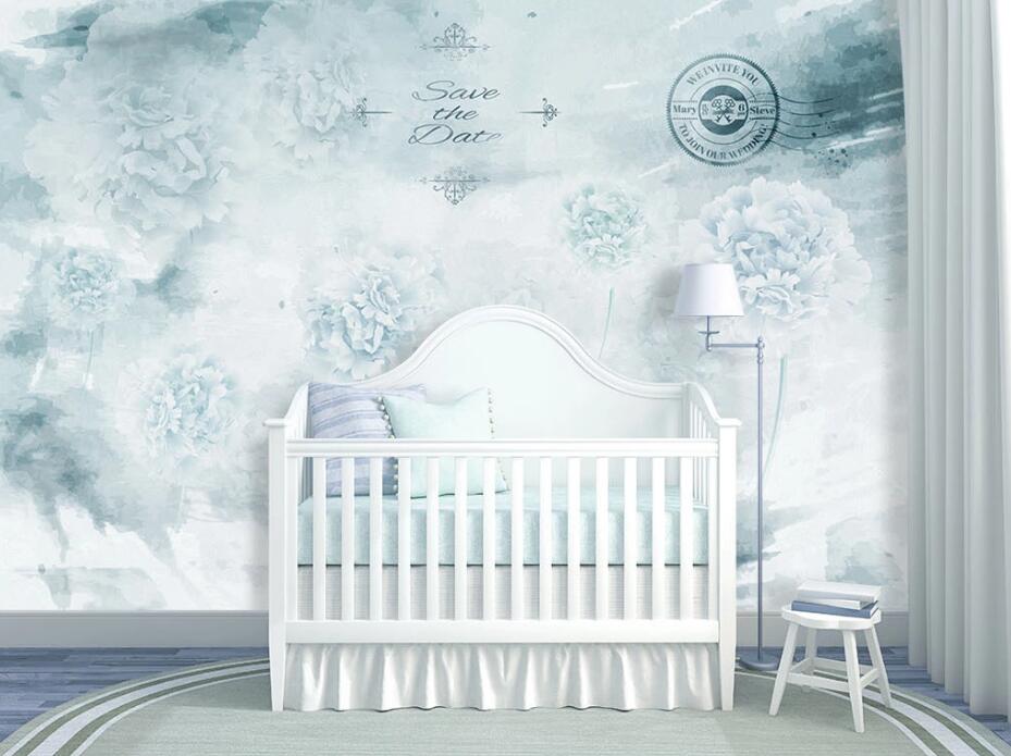3D White Flowers WC94 Wall Murals Wallpaper AJ Wallpaper 2