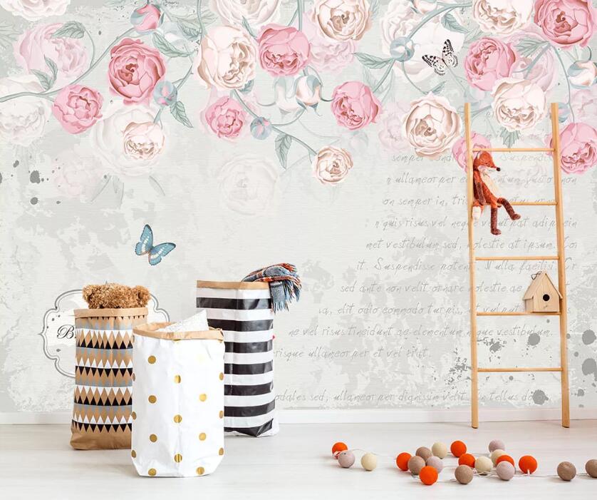 3D Colored Flowers WC87 Wall Murals Wallpaper AJ Wallpaper 2