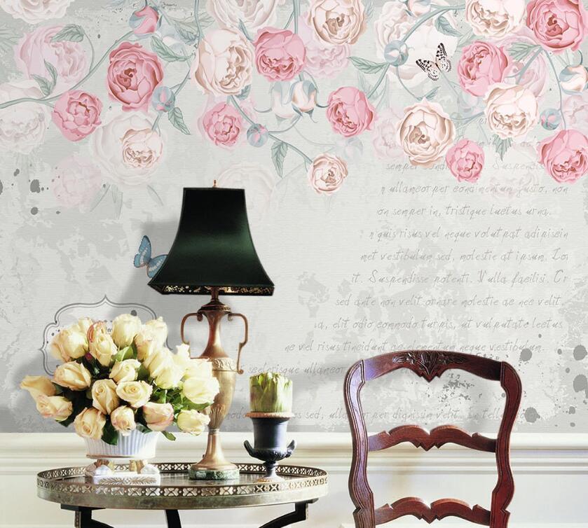 3D Colored Flowers WC87 Wall Murals Wallpaper AJ Wallpaper 2