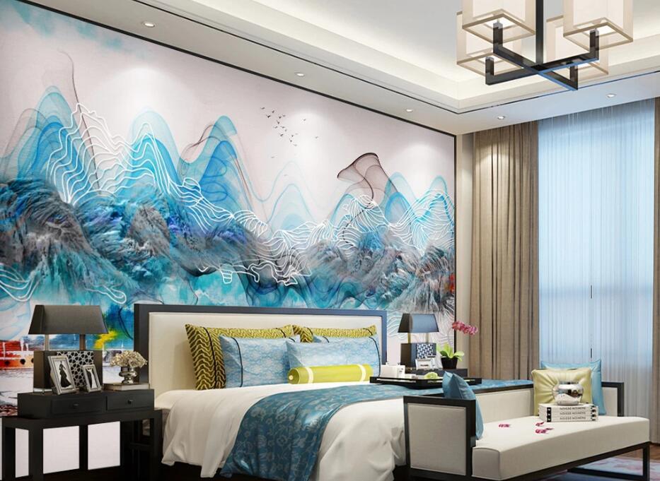 3D Abstract Mountain Peak WC77 Wall Murals Wallpaper AJ Wallpaper 2