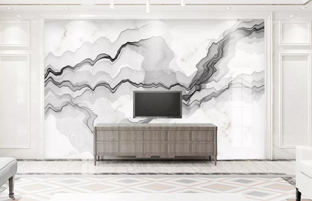 3D Black Wave WC71 Wall Murals Wallpaper AJ Wallpaper 2