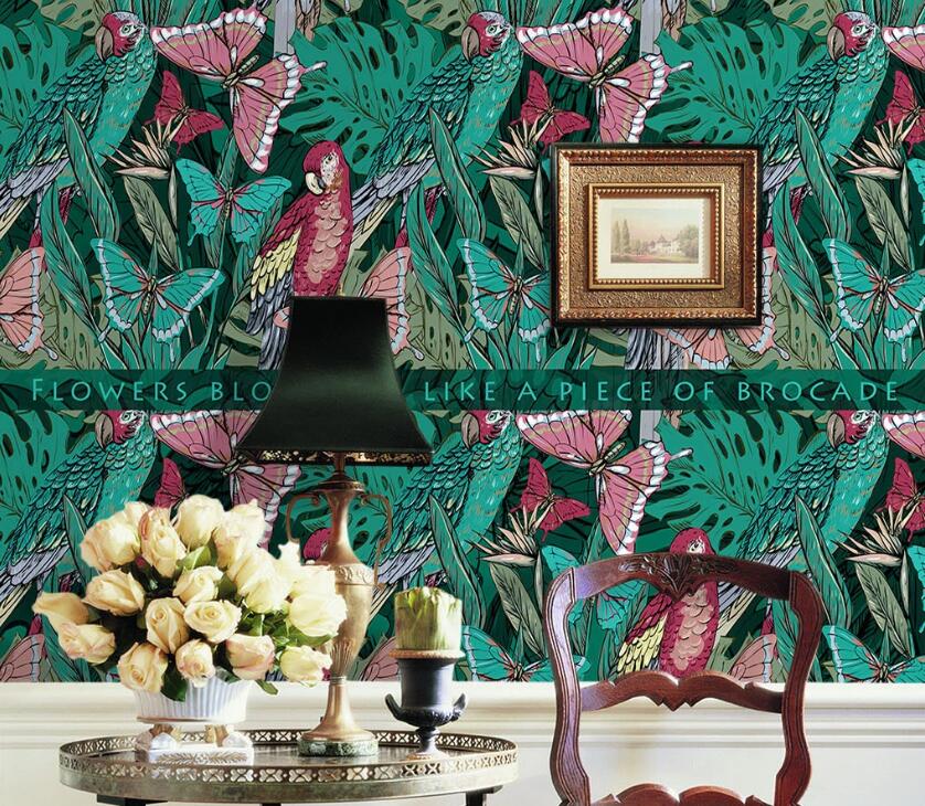 3D Leaf Butterfly WC57 Wall Murals Wallpaper AJ Wallpaper 2