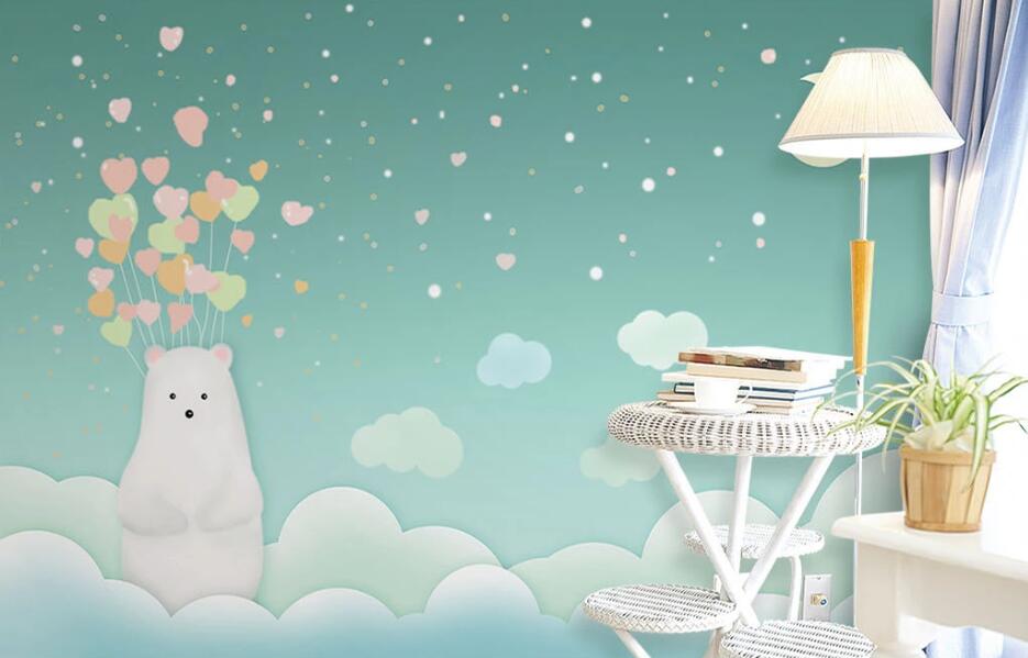 3D Cute Bear WC41 Wall Murals Wallpaper AJ Wallpaper 2