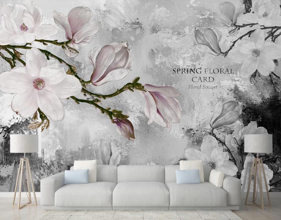 3D Magnolia WC31 Wall Murals Wallpaper AJ Wallpaper 2