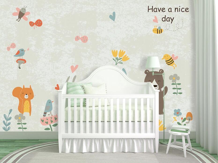 3D Cute Animal WC16 Wall Murals Wallpaper AJ Wallpaper 2