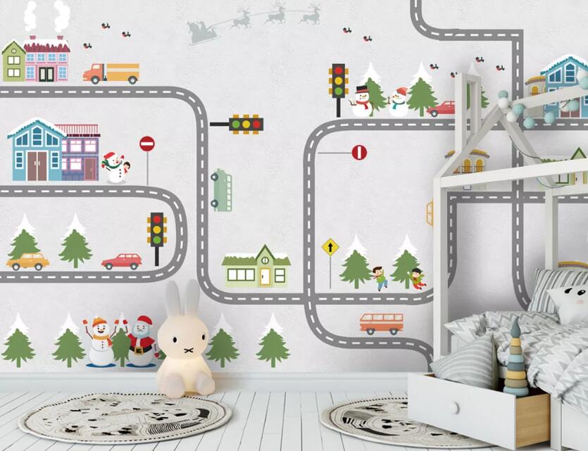 3D City Street WC10 Wall Murals Wallpaper AJ Wallpaper 2
