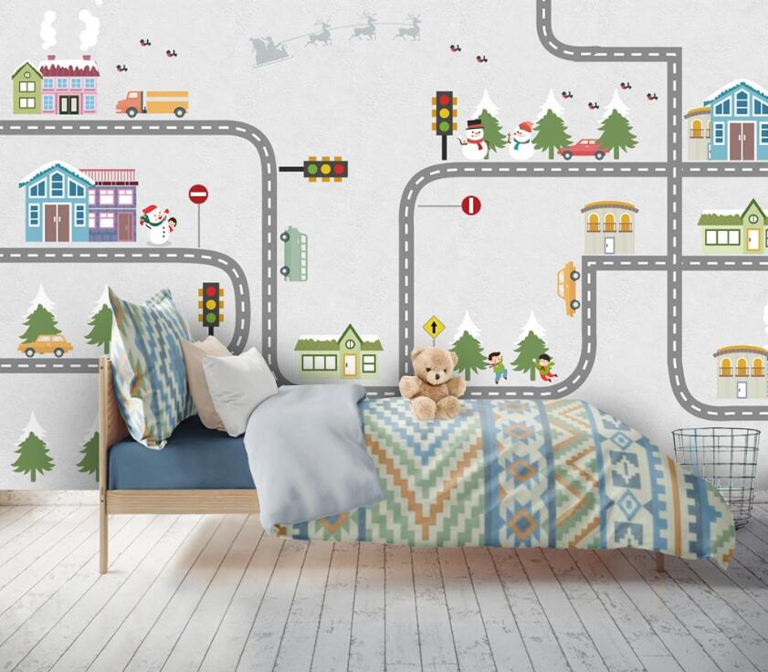 3D City Street WC10 Wall Murals Wallpaper AJ Wallpaper 2