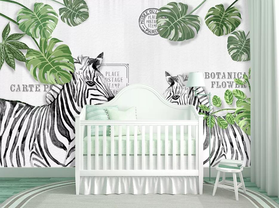 3D Zebra WC27 Wall Murals Wallpaper AJ Wallpaper 2