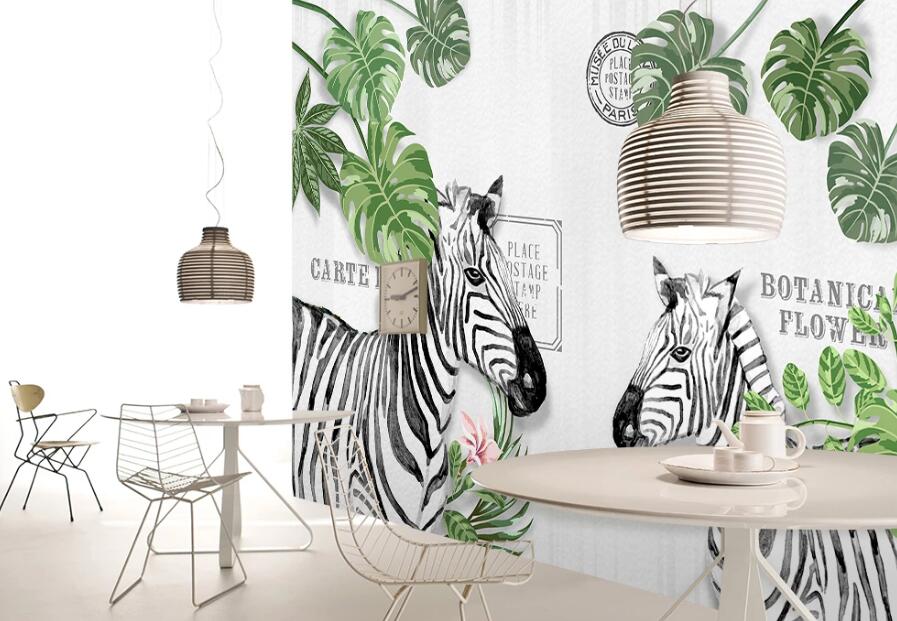 3D Zebra WC27 Wall Murals Wallpaper AJ Wallpaper 2