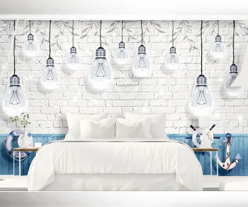 3D Light Bulb WC1486 Wall Murals