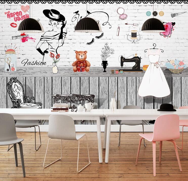 3D Fashion Lady WC64 Wall Murals Wallpaper AJ Wallpaper 2