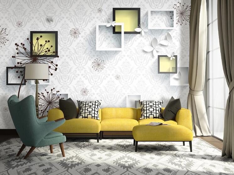 3D Square Geometry WC56 Wall Murals Wallpaper AJ Wallpaper 2