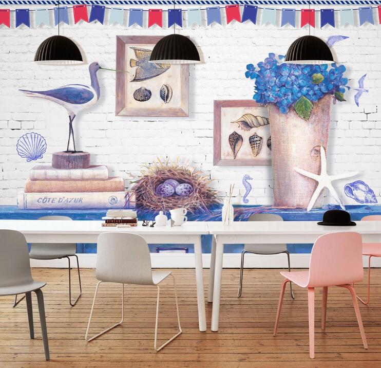 3D Bird Nest Egg WC1440 Wall Murals