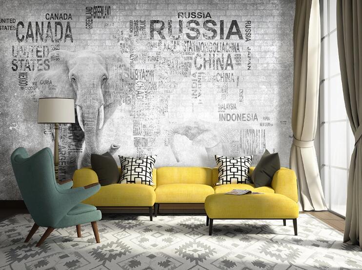 3D Elephant WC53 Wall Murals Wallpaper AJ Wallpaper 2