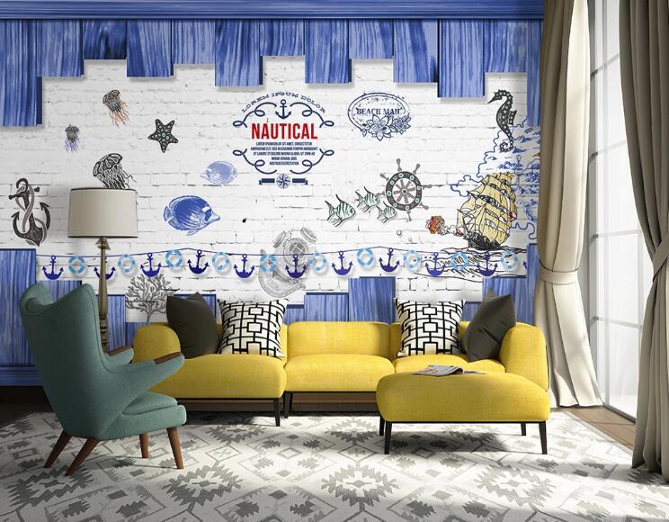 3D Starfish Fish WC1432 Wall Murals