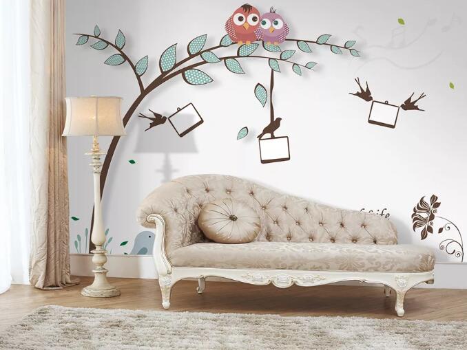 3D Branch Bird WC30 Wall Murals Wallpaper AJ Wallpaper 2