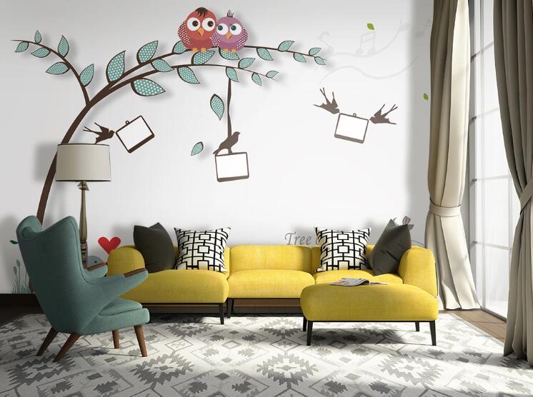 3D Cartoon Bird WC1414 Wall Murals