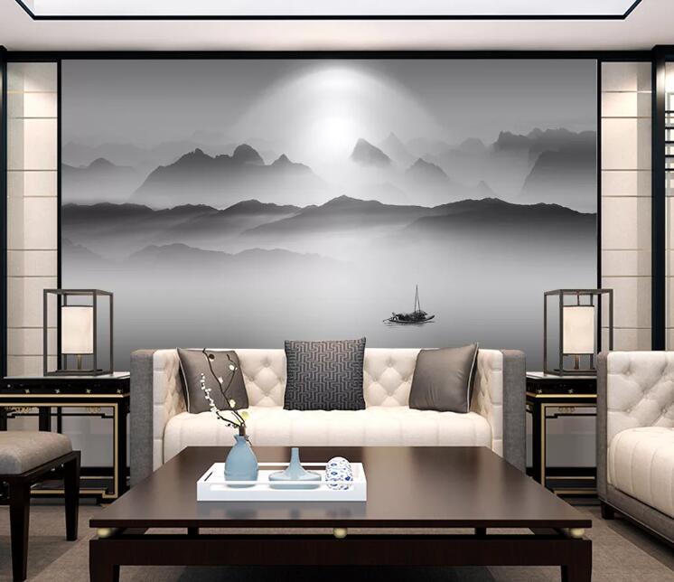 3D Valley Boat WC29 Wall Murals Wallpaper AJ Wallpaper 2