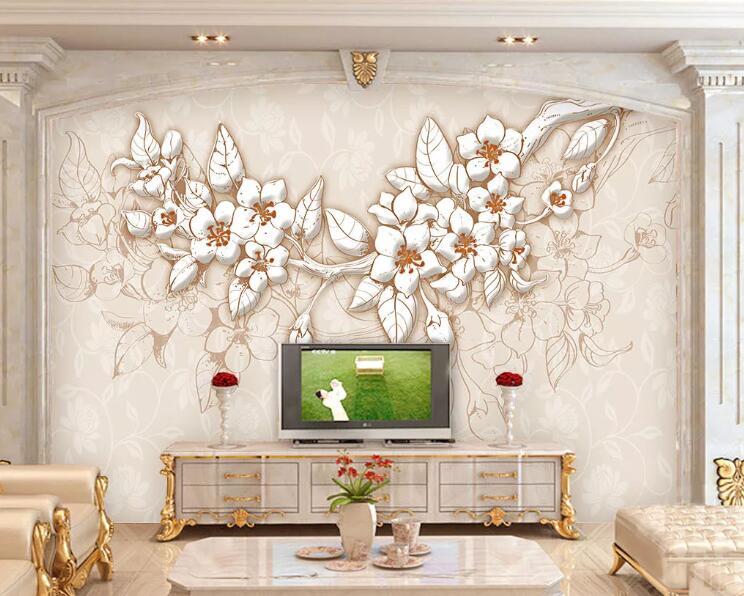 3D Beautiful Flowers WC73 Wall Murals Wallpaper AJ Wallpaper 2