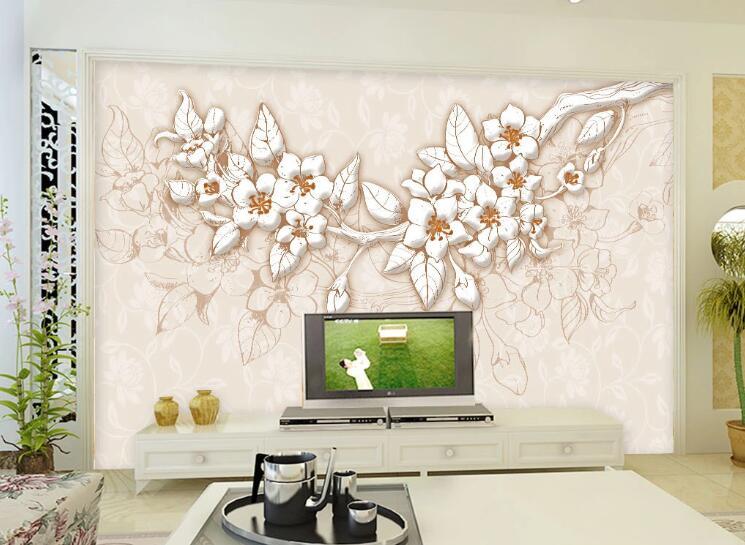 3D Beautiful Flowers WC73 Wall Murals Wallpaper AJ Wallpaper 2