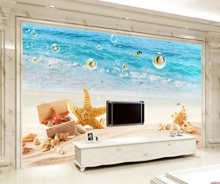 3D Beach Shell WC68 Wall Murals Wallpaper AJ Wallpaper 2