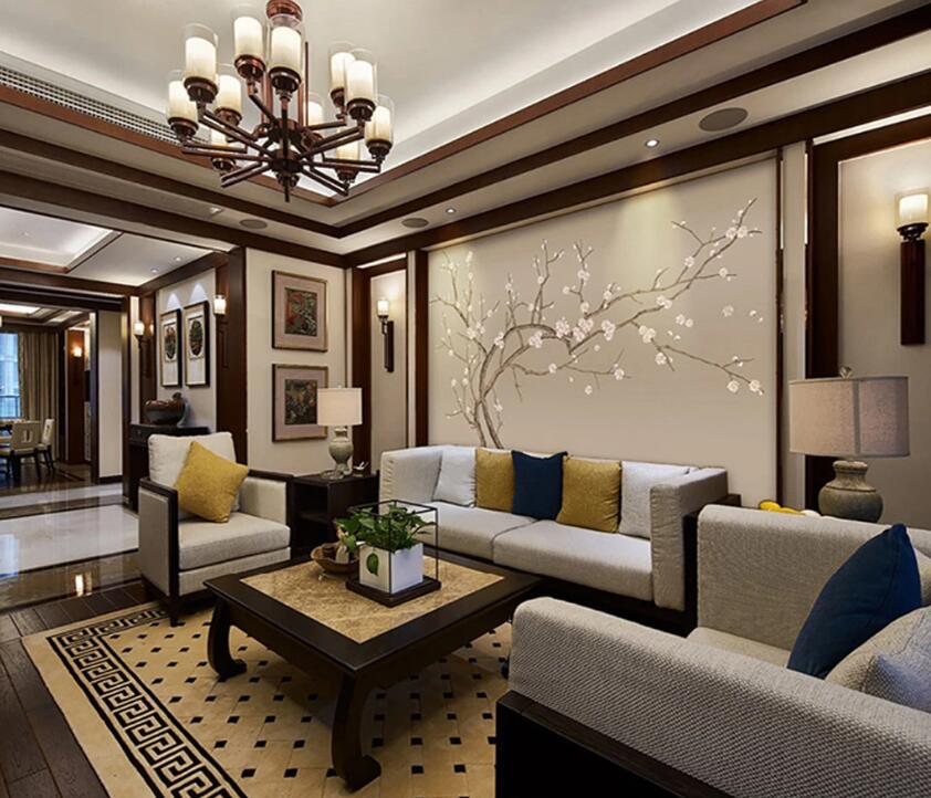 3D White Flower WC43 Wall Murals Wallpaper AJ Wallpaper 2