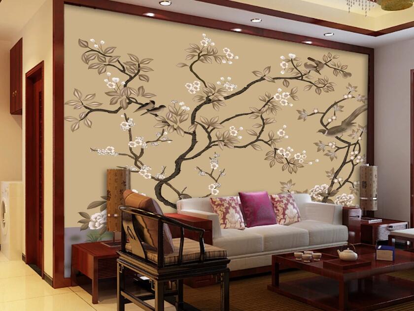 3D Branch Flower WC08 Wall Murals Wallpaper AJ Wallpaper 2
